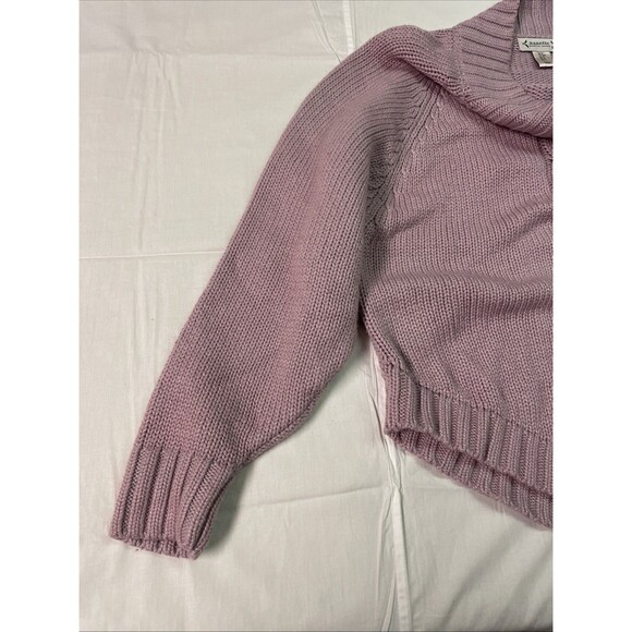 Nanette Lepore Cable Knit Sweater Womens Medium Wool Cashmere Mock Neck Pullover - Picture 3 of 9